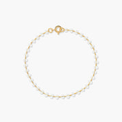 White Enamel Ball Bracelet