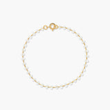 White Enamel Ball Bracelet