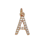 Micro Pave Letter Charm