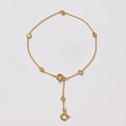 Stella Bezel Drop Charm Bracelet