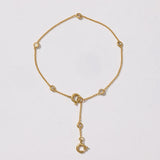 Stella Bezel Drop Charm Bracelet