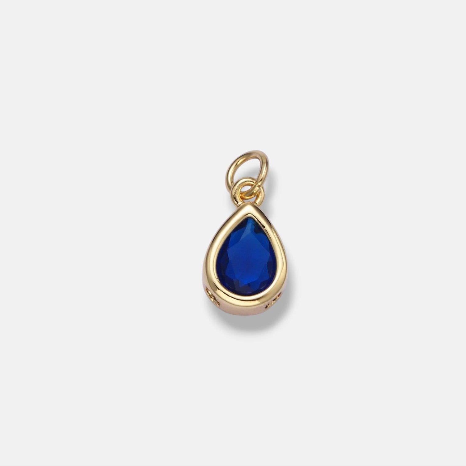 Deco Teardrop Birthstone Charm