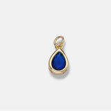 Deco Teardrop Birthstone Charm