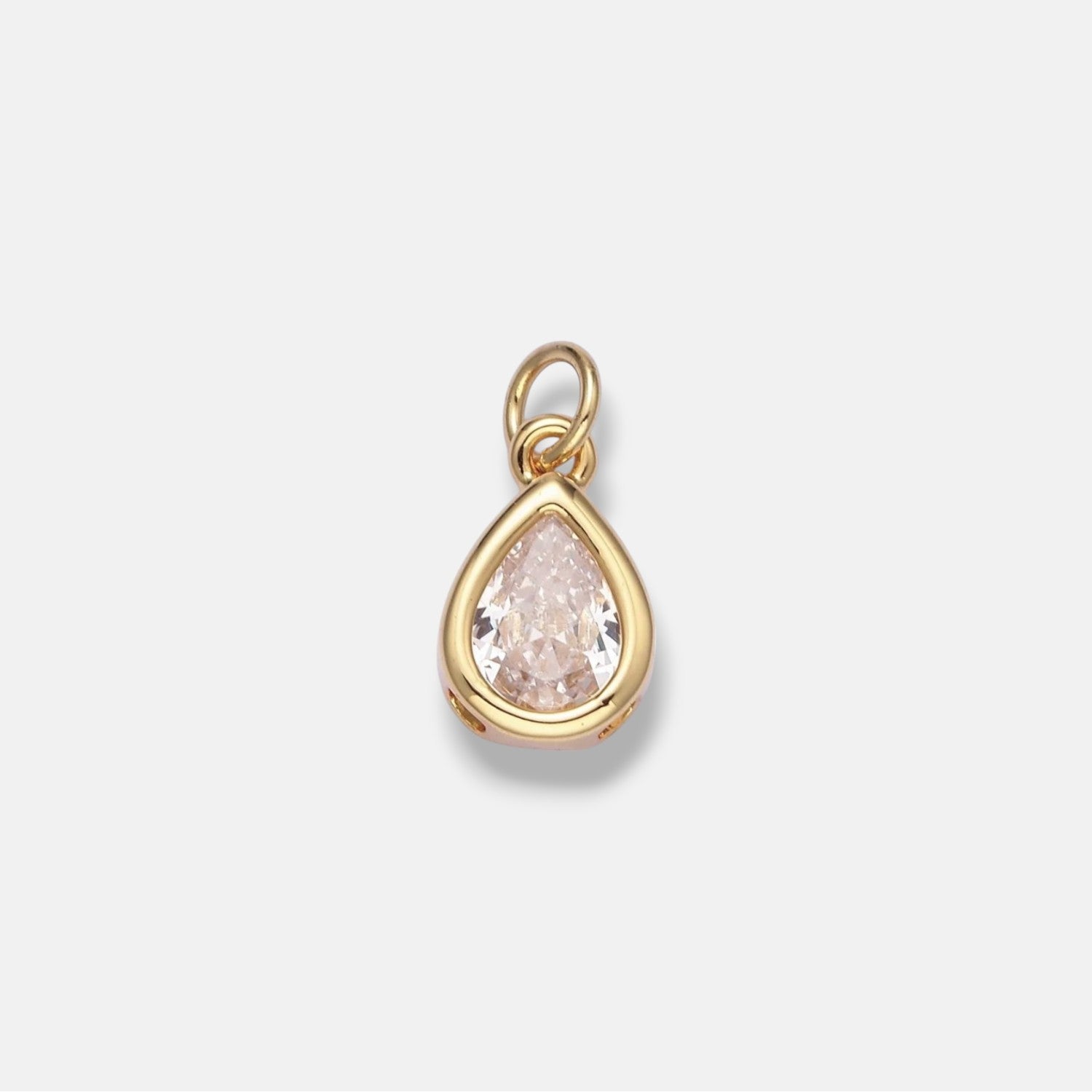 Deco Teardrop Birthstone Charm