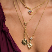 KARMA coin medallion drop lariat