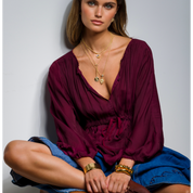KARMA coin medallion drop lariat