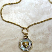 Curved Box Charm Chain