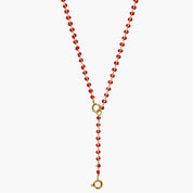 Enamel Strand Drop Chain Charm Necklace