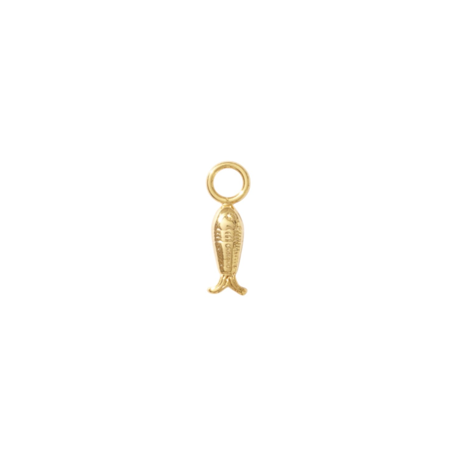 Fortune Fish Huggie Hoop Charm