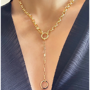 Gaia Duo Charm Chain Drop Necklace