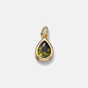 Deco Teardrop Birthstone Charm