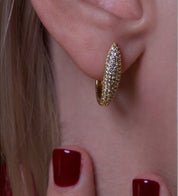 Iris Marquise Huggie Hoops