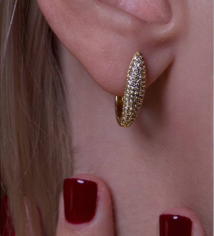 Iris Marquise Huggie Hoops