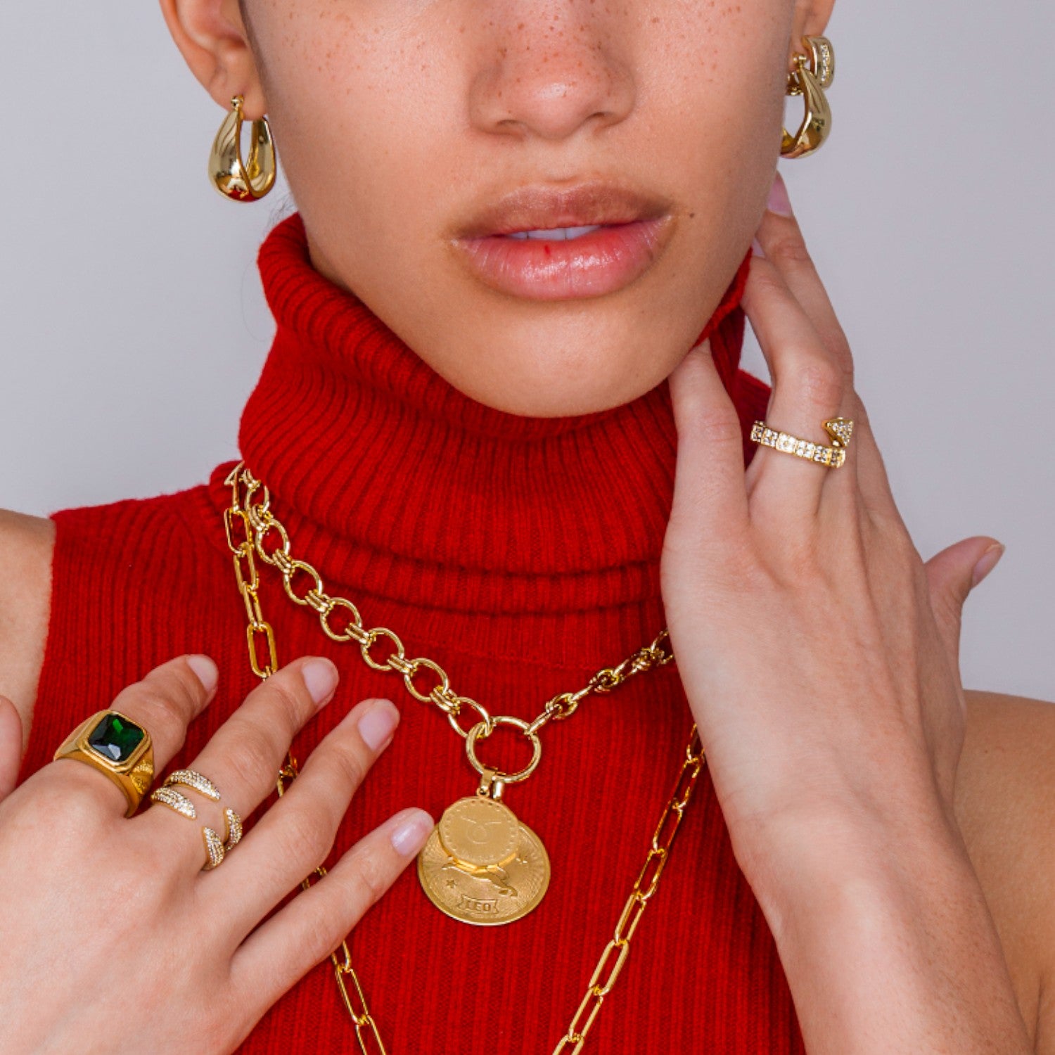 Sparkle flat link chain alexie of athens