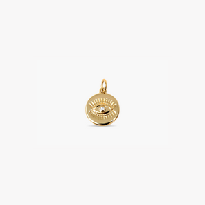Gilded Mini Evil Eye Medallion