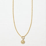 Lunar Long Chain Medallion Necklace