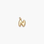 Mini Retro Bubble Letter Charm