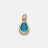 Deco Teardrop Birthstone Charm