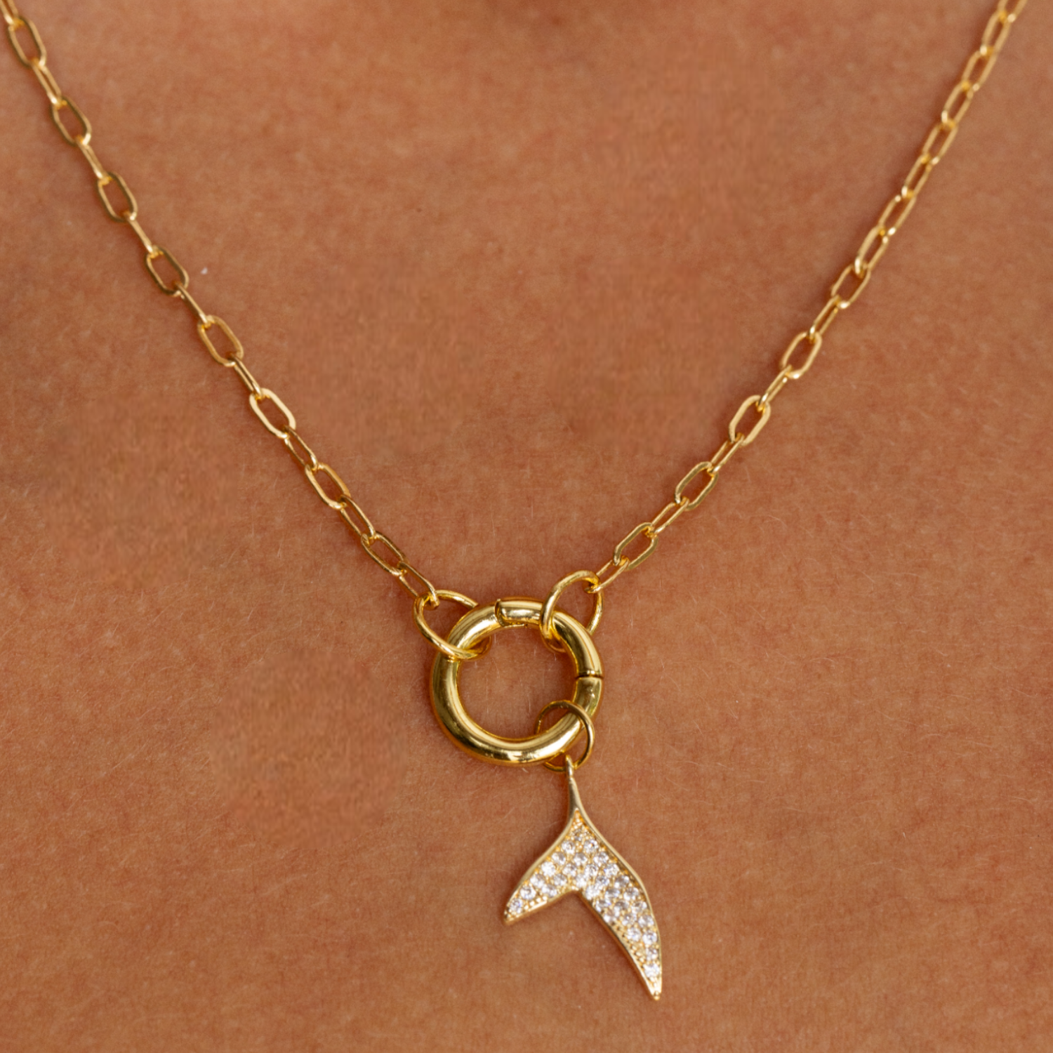 Dainty Paperclip Charm Chain
