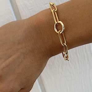 Paperclip Charm Chain Bracelet