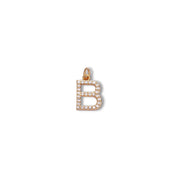 Micro Pave Letter Charm