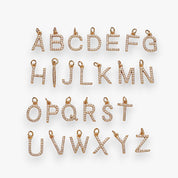 Micro Pave Letter Charm