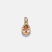 Deco Teardrop Birthstone Charm