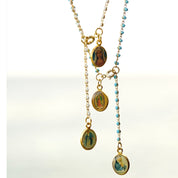 Madonna Prayer Strand Rosary Necklace