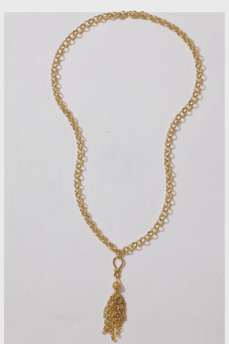Delphine Tassel Chain Necklace