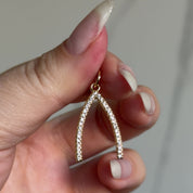 Pavé Wishbone Charm
