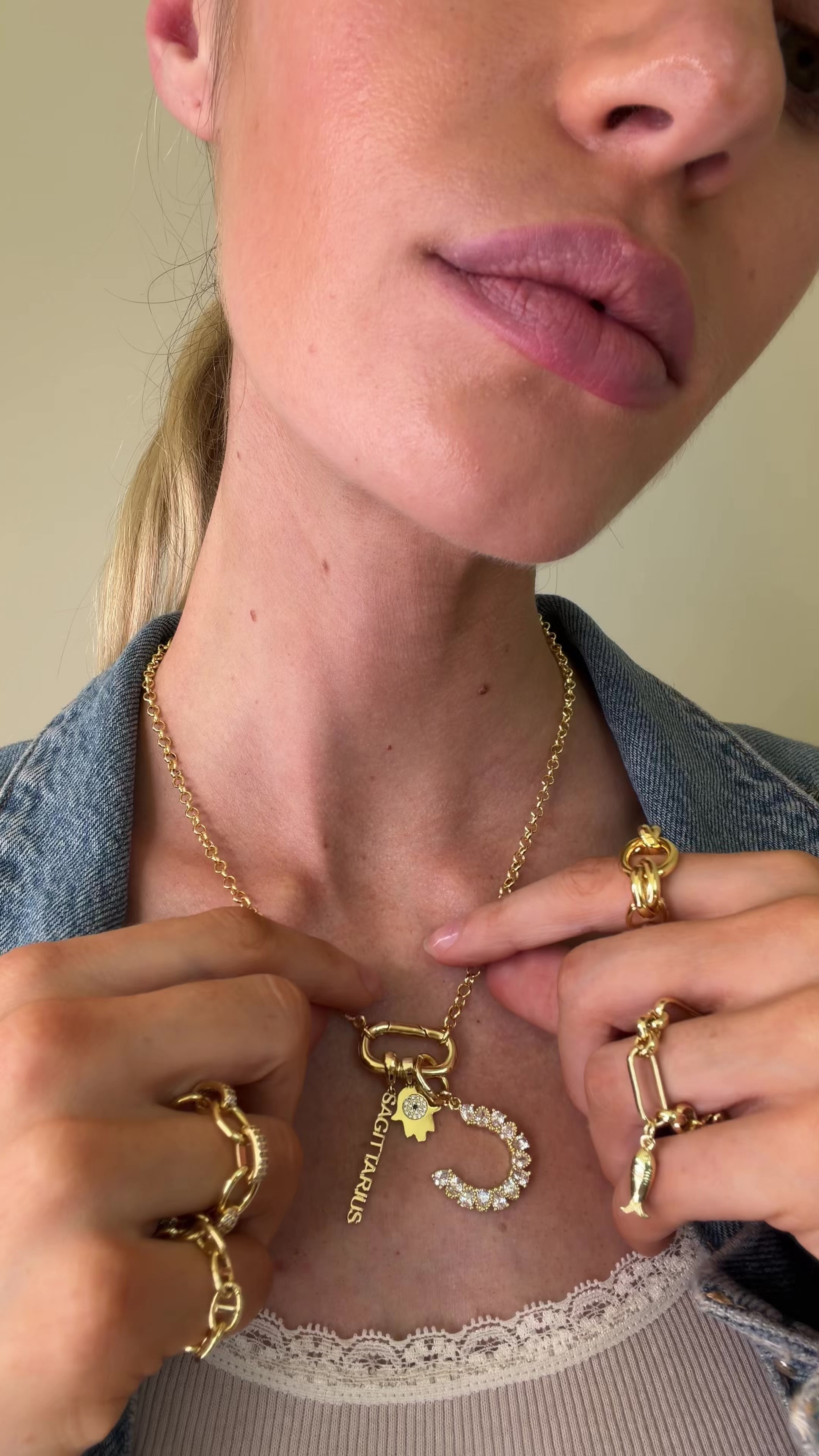 Sabine Clip on Horseshoe Talisman
