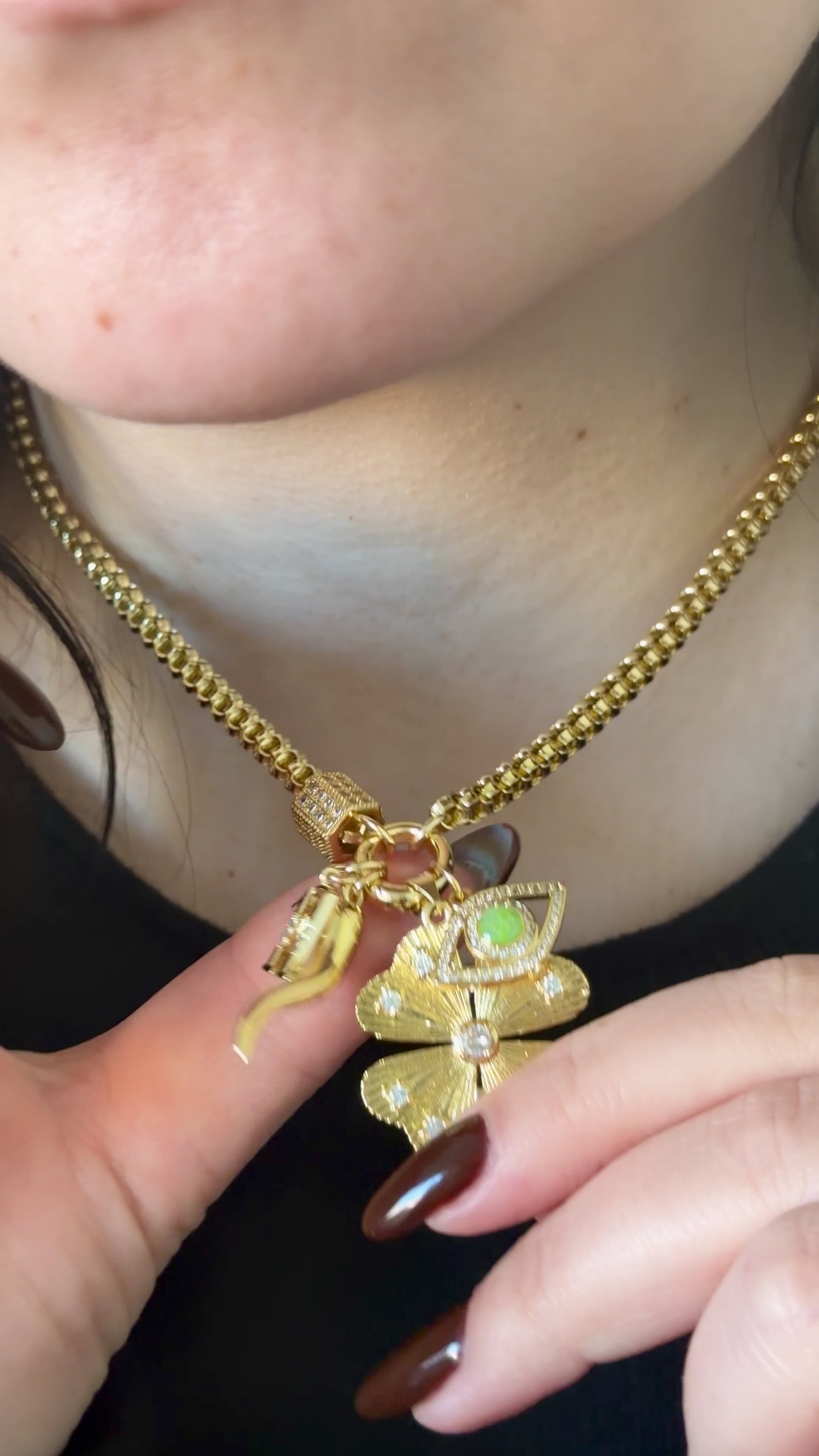 Serpentine Bead Charm Chain