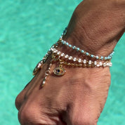 Protection Evil Eye Enamel Bead Bracelet