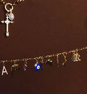Mini Retro Bubble Letter Charm