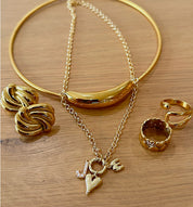 Mini Retro Bubble Letter Charm