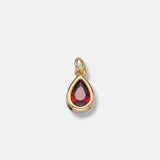 Deco Teardrop Birthstone Charm