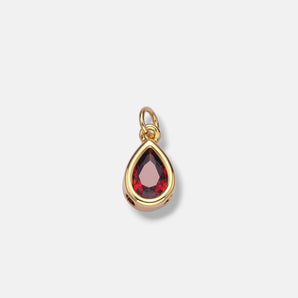 Deco Teardrop Birthstone Charm