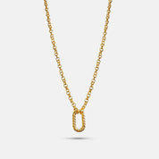 Dainty Rolo Twist Clasp Charm Chain