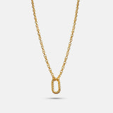 Dainty Rolo Twist Clasp Charm Chain