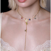 Selene Amulet Rosary Lariat