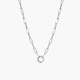 Silver Paperclip Charm Chain