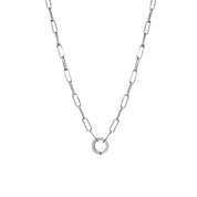 Silver Paperclip Charm Chain