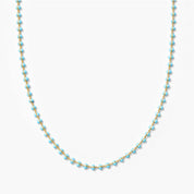 Turquoise Enamel Ball Strand Necklace