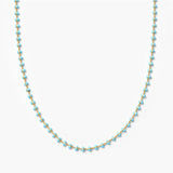 Turquoise Enamel Ball Strand Necklace