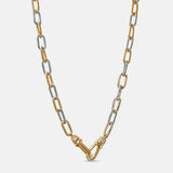 Two Tone Heirloom Pave Swivel Charm Chain