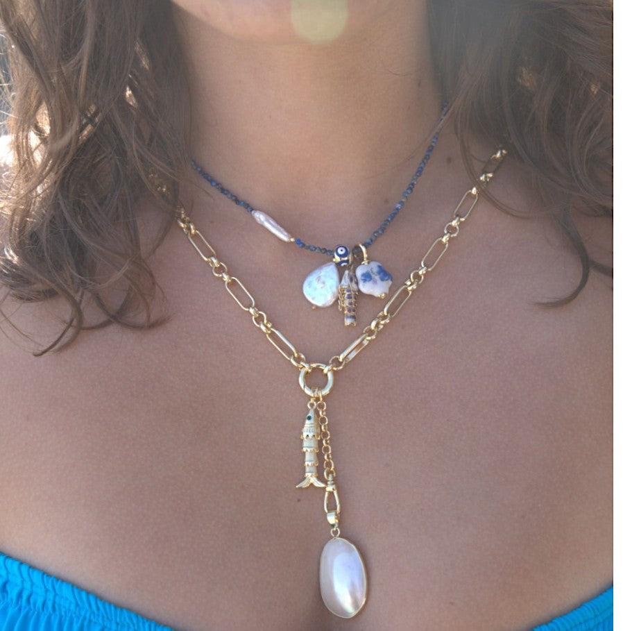 Voula Talisman Bead Necklace