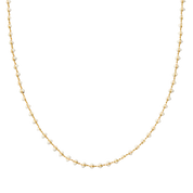 White Enamel Ball Strand Necklace