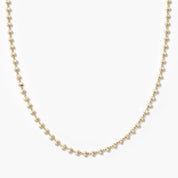 White Enamel Ball Strand Necklace