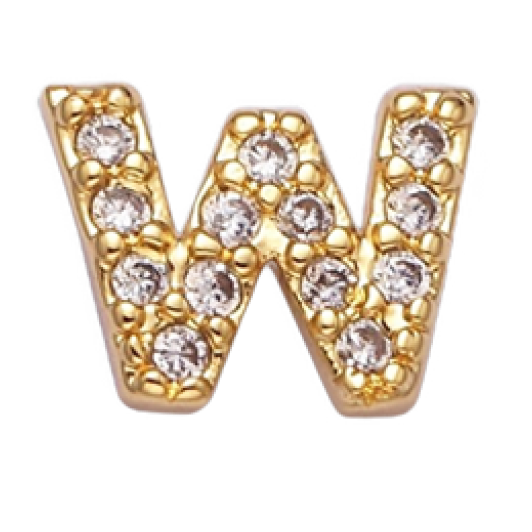 W Pavé Letter